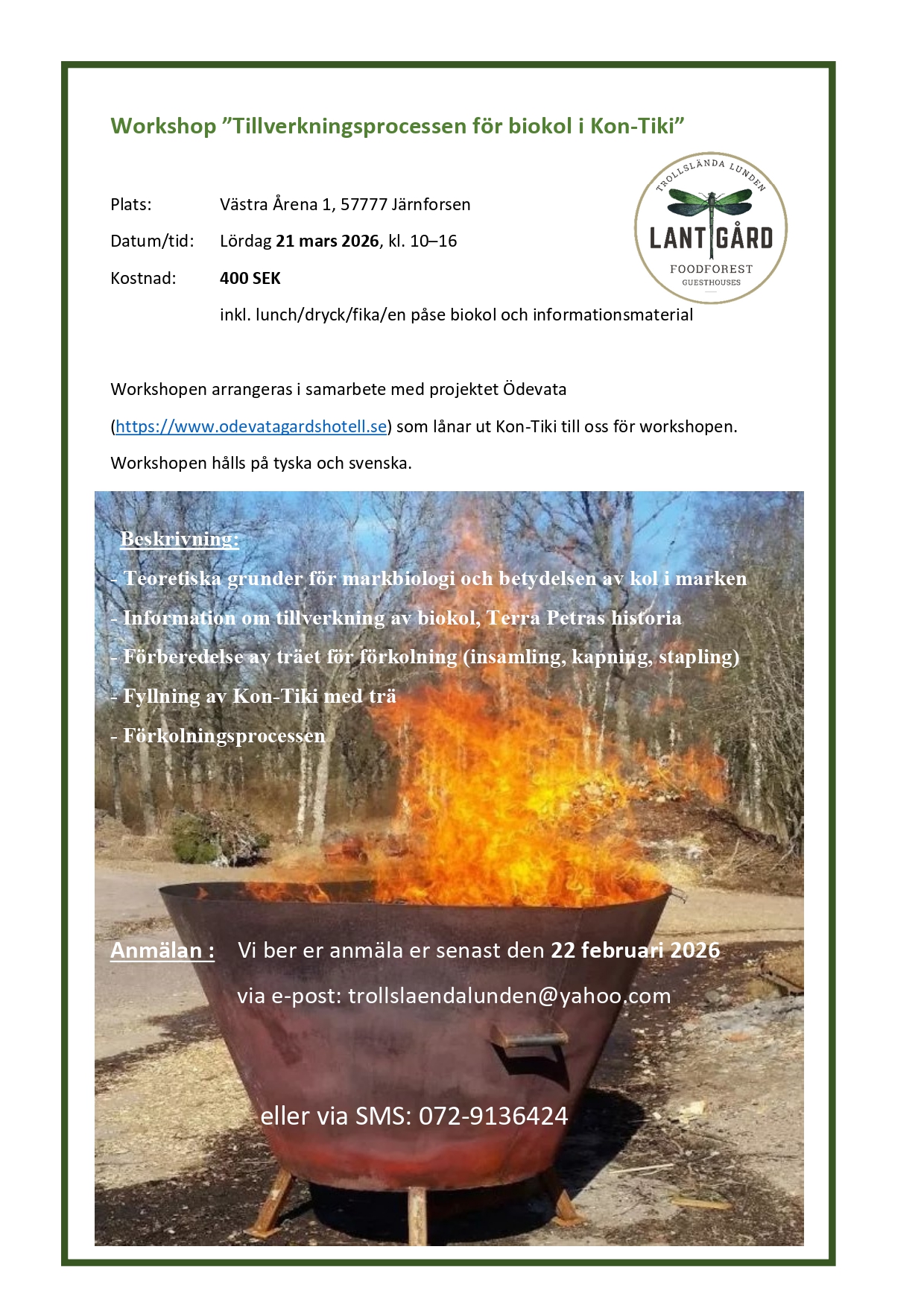 Biokol Järnforsen 21 mars